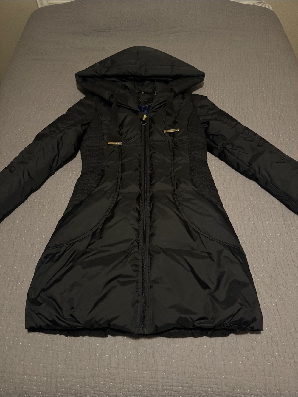 Tahari Hooded Puffer Parka Jacket